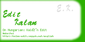 edit kalan business card
